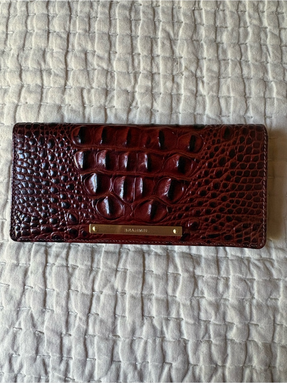 Brahmin Croc-Embossed Leather Ady Wallet